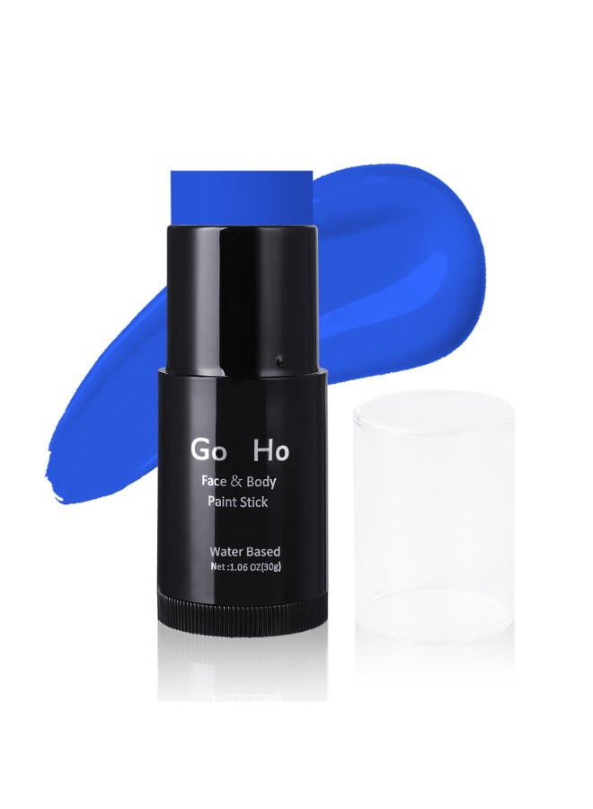 Go Ho Royal Blue Face Body Paint StickEasily Washable Formula Face Paint StickNontoxic Fullcoverage Cream Blue Body Paint for Halloween Costumes Cosplay SFX Mystique Smurf Clown Makeup - Image 2