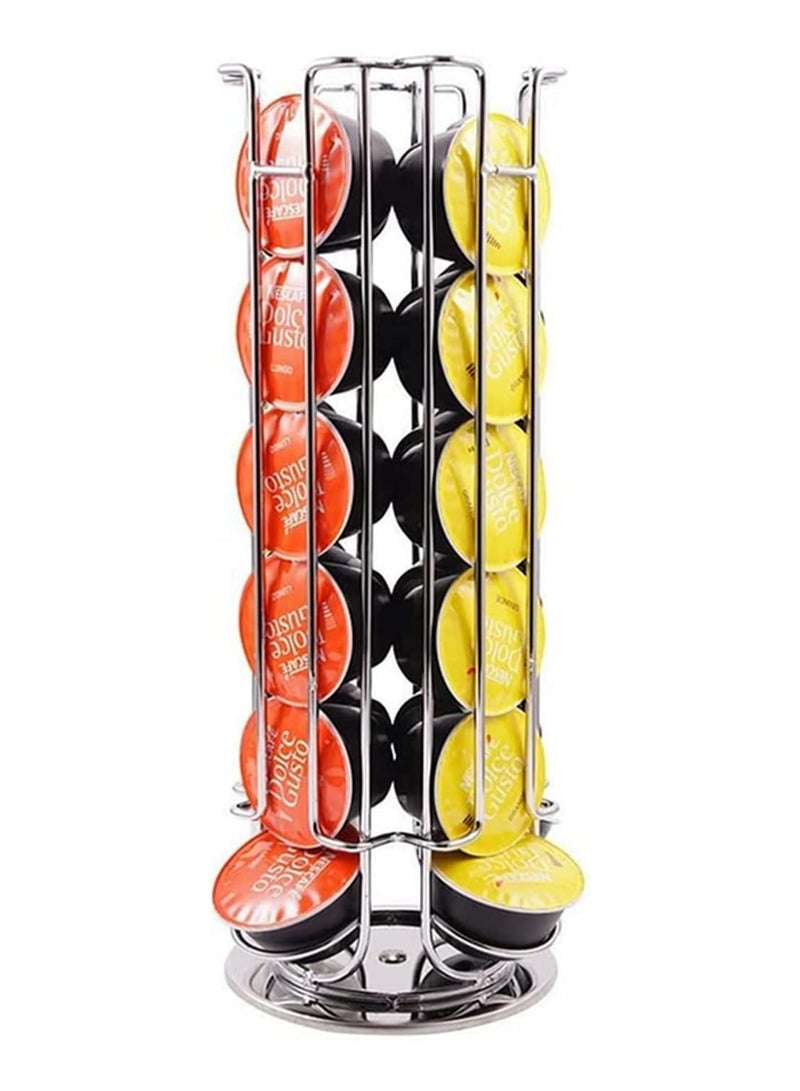 BLOOMING TIME 24-Capsule Coffee Pod Holder Silver - Image 2