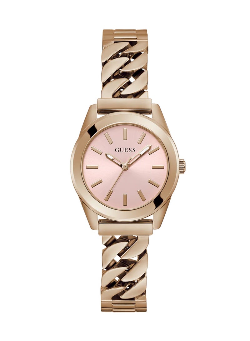 GUESS Ladies Rose Gold Tone Analog Stainless Steel Watch GW0653L2 - 32mm - Image 1