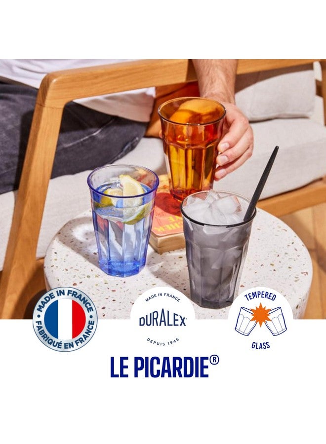Duralex® France Picardie Amber Long Glass, 360ml Set of 4 Tumblers | Durable, 3X Stronger, Dishwasher-Safe, Microwave-Safe | Highball Tumbler | Ultra-Scratch Resistant - Image 4