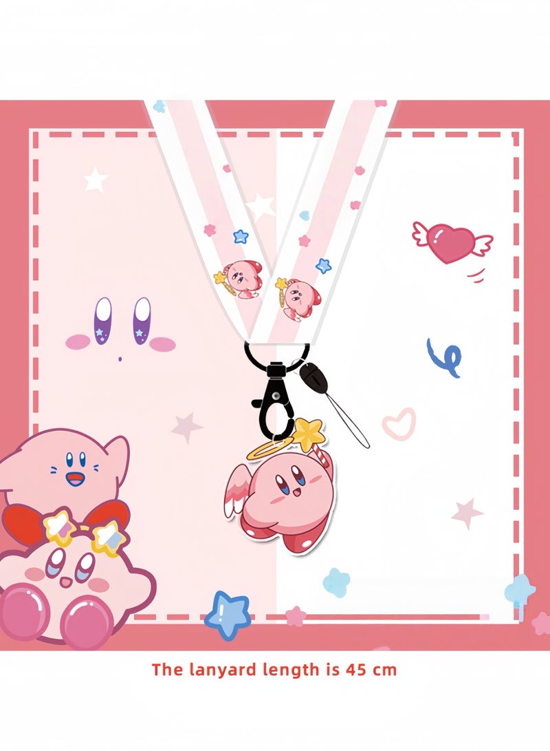 Kirby Cartoon Design Lanyard ID Card Holder - Image 2
