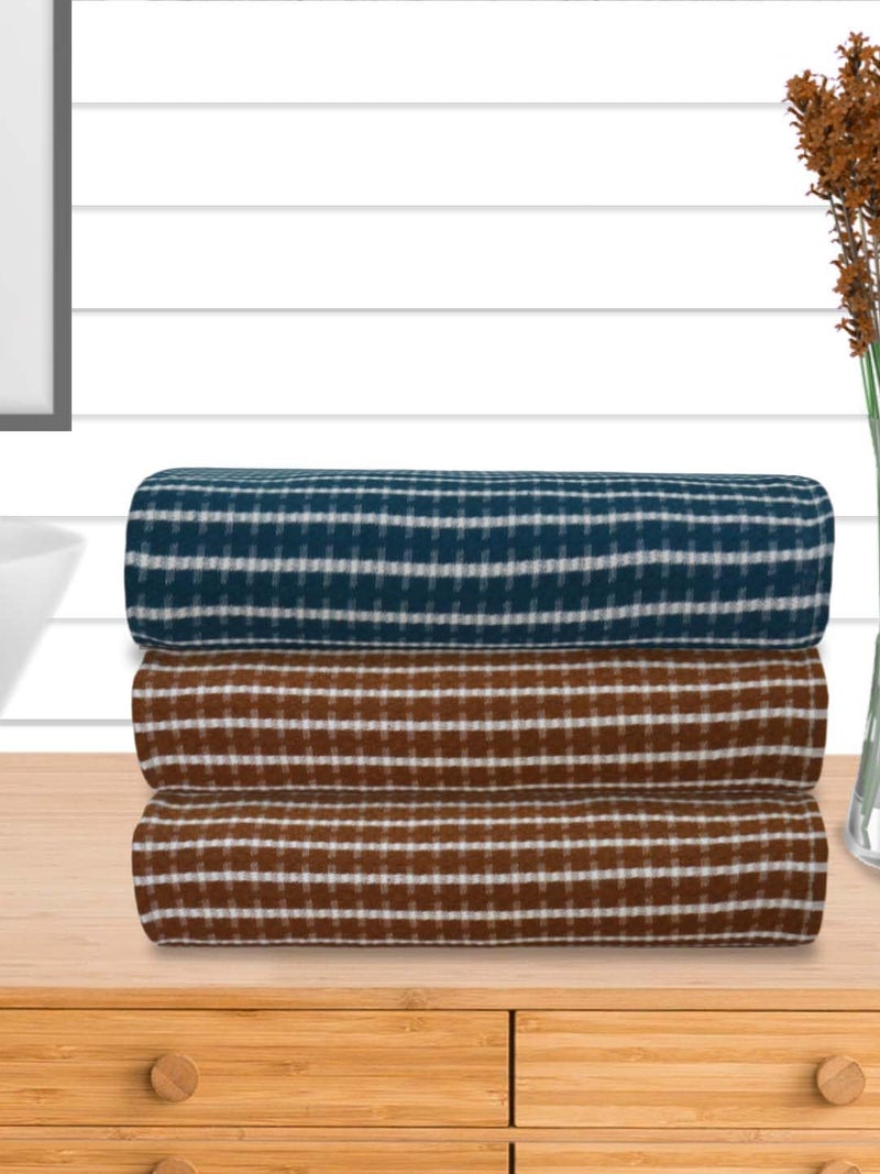 Athom Living Premium Bath Towel 75 x 150 cm Pack of 3 Waffle Towel,Ultra Absorbent, Quick Dry, and Durable - Ideal for Spa, Gym, and Everyday Use Cotton Towel, Multi Color - Image 2