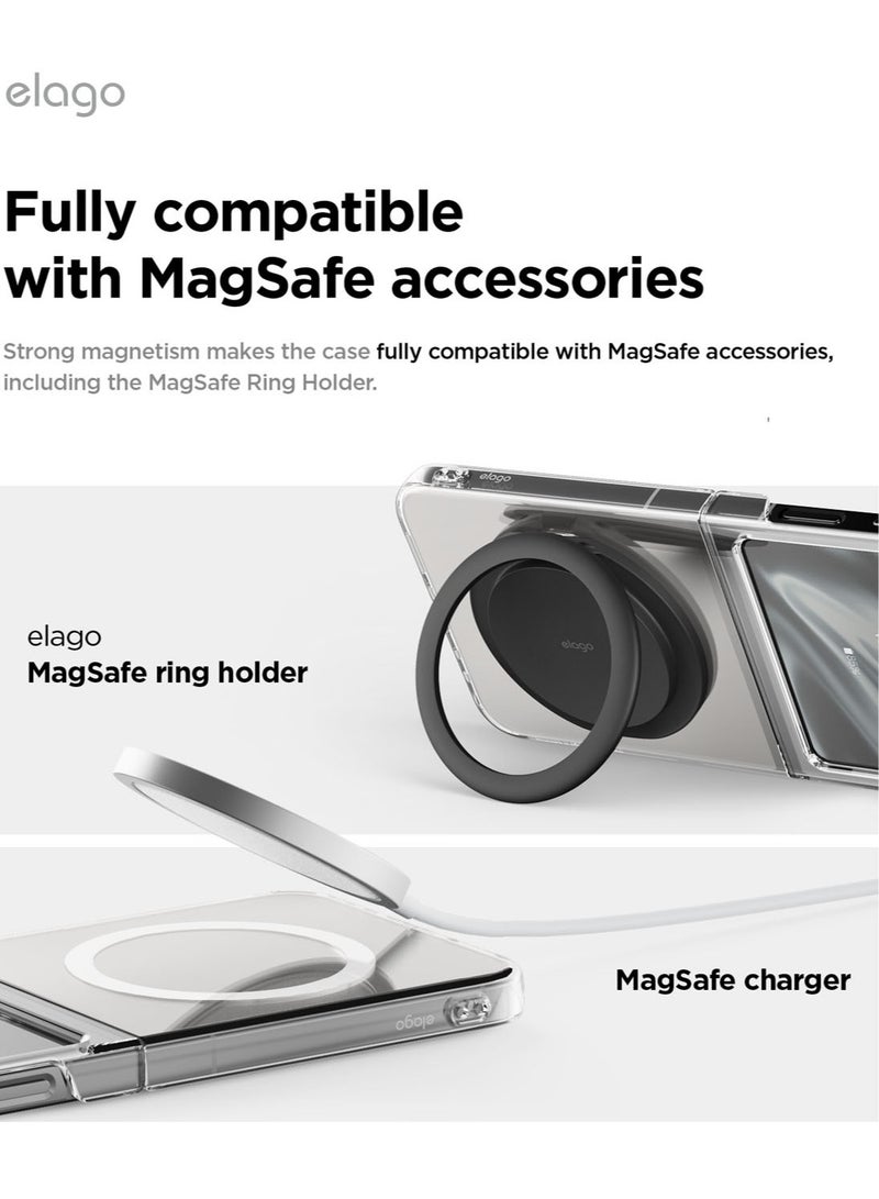 Elago Magnetic Hybrid Clear for Samsung Galaxy Z Flip 6 Case Cover with MagSafe - Transparent - Image 3
