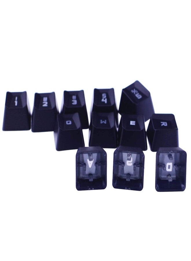 HUYUN أغطية مفاتيح الألعاب HUYUN للأداء بديل لمفتاح Romer-G لوجيتك G310 G413 G613 G810 K840 G910 لوحة مفاتيح ميكانيكية (أسود 12 مفتاح)  - Image 3