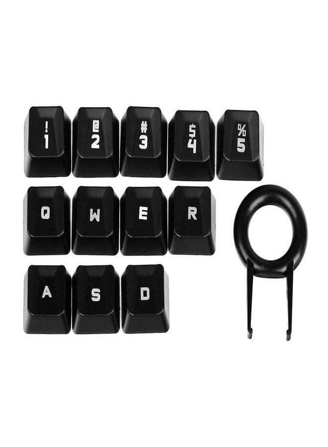 HUYUN أغطية مفاتيح الألعاب HUYUN للأداء بديل لمفتاح Romer-G لوجيتك G310 G413 G613 G810 K840 G910 لوحة مفاتيح ميكانيكية (أسود 12 مفتاح)  - Image 1
