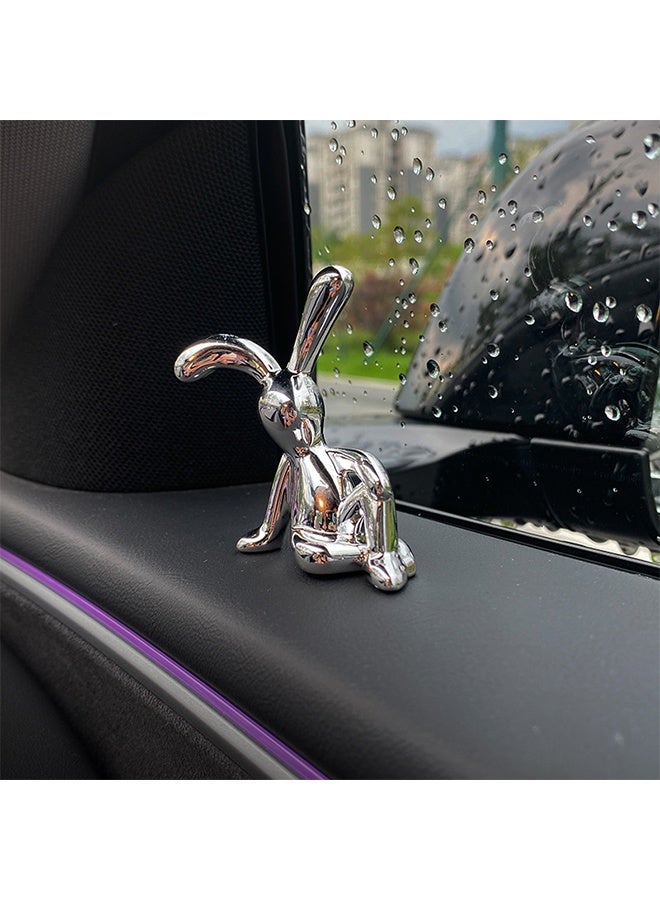 Set of 2 Rabbit Car Ornaments Light Luxury Ornaments Cute Car Interiors Car Decorations Creative Car Centre Console Jewelry - Image 4