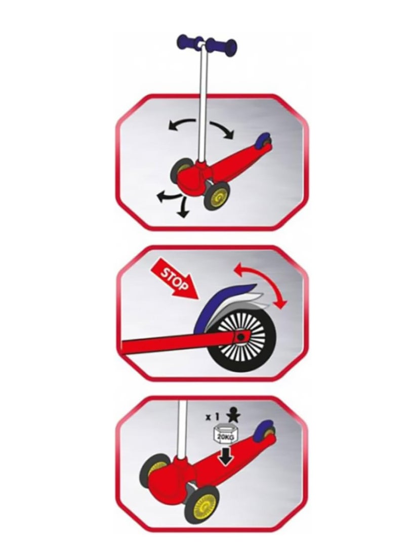 Smoby Disney Cars 3-Wheeled Twist Scooter - Image 3