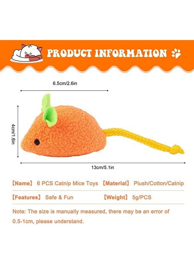 Generic Mouse Toy - 6 Pieces Cats Mouse Plush Cat Toys Realistic Cute Kitten Mice Filled Polyfill Rat For Cat  - Image 4