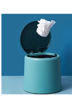 SYOSI Desktop Trash Can, Plastic Desktop Mini Waste Trash Bin Creative Cute Home Office Small Table Trash Can Desktop Flip Dustbin Garbage Box with Bins Storage Box Sundries Storage Bins  - Image 4