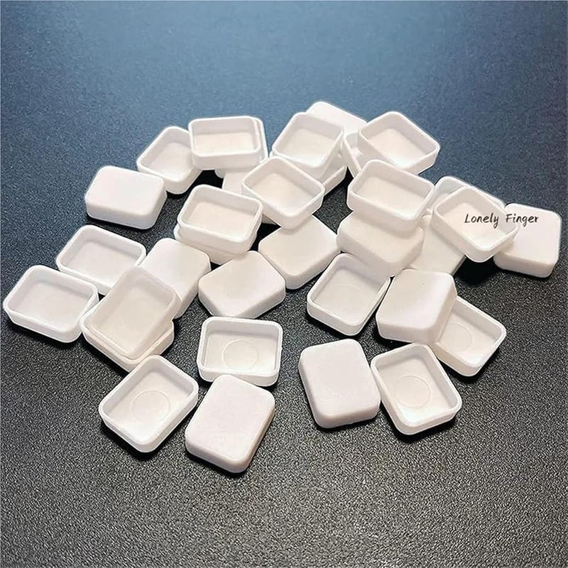 300pcs 1ml Clear Empty Watercolor Paint Pans Rounded Corner Rectangle White Pigment Pans - Image 5