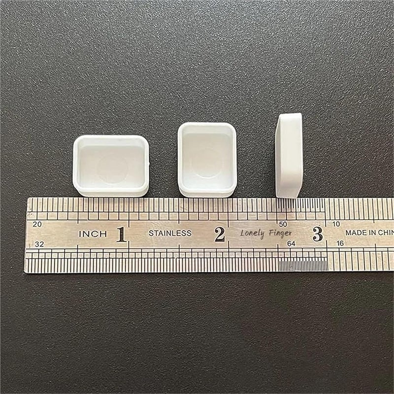 300pcs 1ml Clear Empty Watercolor Paint Pans Rounded Corner Rectangle White Pigment Pans - Image 3