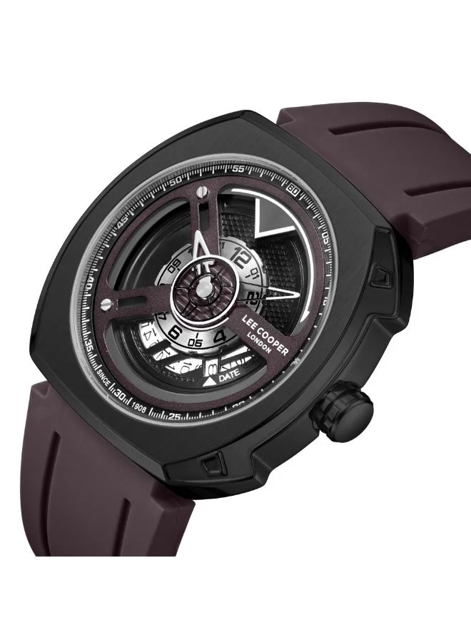 Lee Cooper Men's Silicone Analog Watch LC08245.062 - 45x44 mm