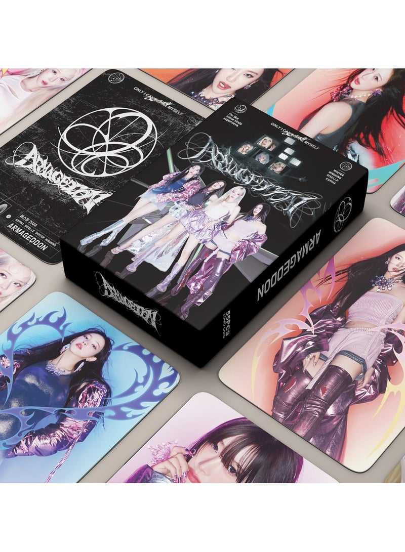 Generic K-POP 55Pcs AESPA Armageddon LOMO Cards Mini PhotoCards 2025  Members Collectors Supernova Poster Scrapbooking Merch  - Image 1