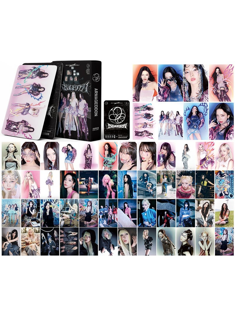 Generic K-POP 55Pcs AESPA Armageddon LOMO Cards Mini PhotoCards 2025  Members Collectors Supernova Poster Scrapbooking Merch  - Image 2