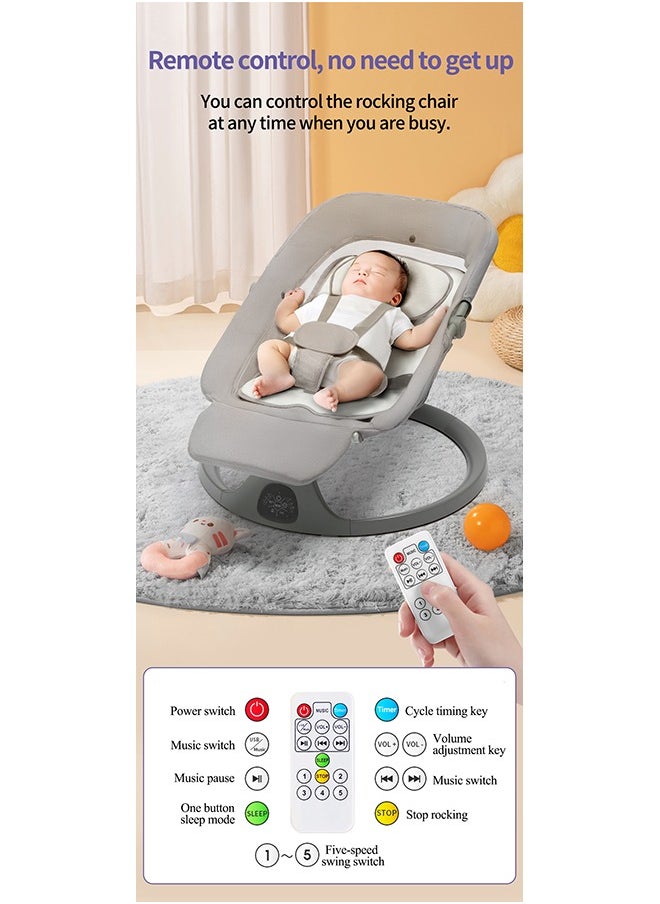 Multi-Functional Baby Swing Bassinet With Remote Control And Toys Electric Baby Rocking Chair Remote Control Swing With 5 Speeds, Footrest, Music Playing, Mosquito Net, Sunshade And Hanging Toys For Entertainment - pzsku/Z89223CB73681602608F0Z/45/_/1719913440/b85d1148-6177-4986-babf-6ab8d75a26b3