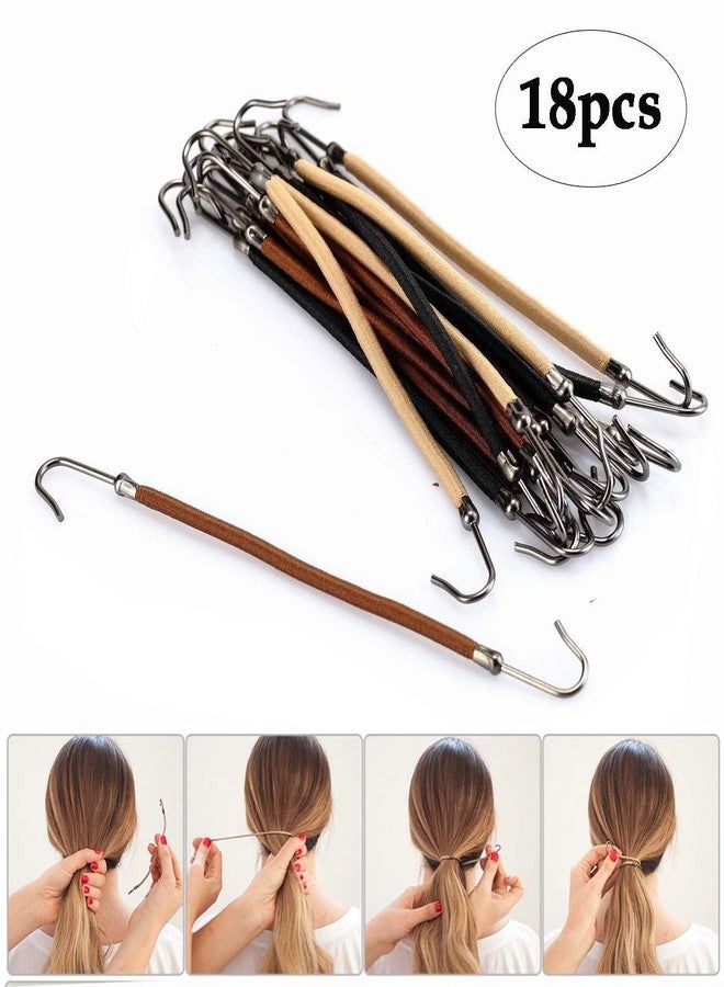 BinaryABC Ponytail Hooks Holder Bungee Bands,18Pcs - Image 2