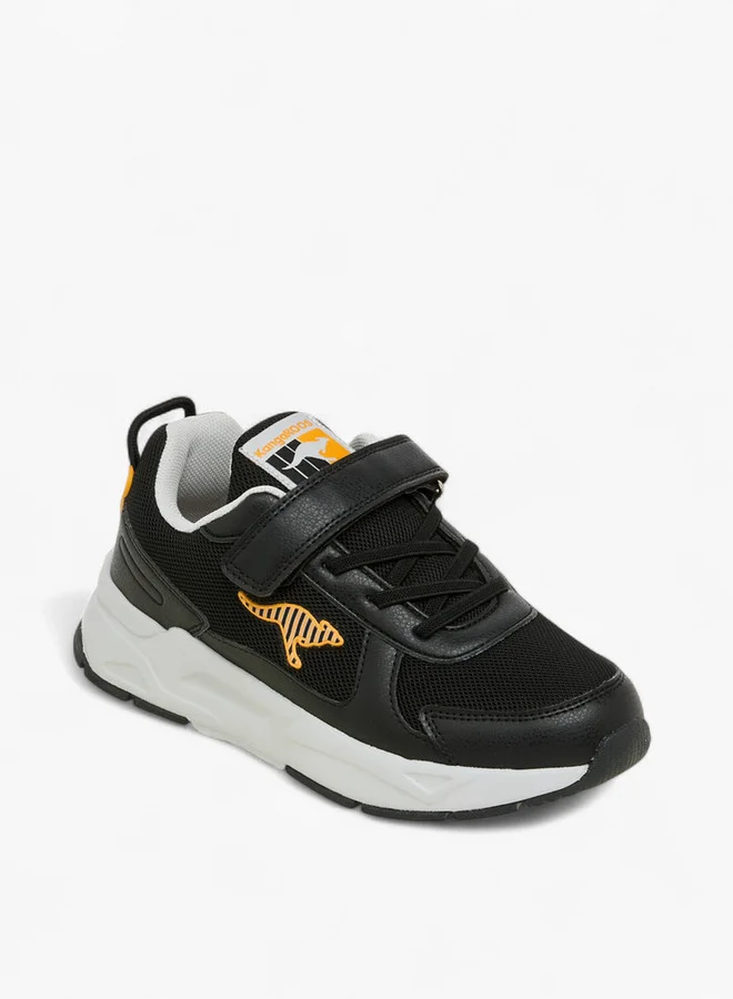 kangaROOS Boys' Panelled Sneakers with Hook and Loop Closure - RAVE 1