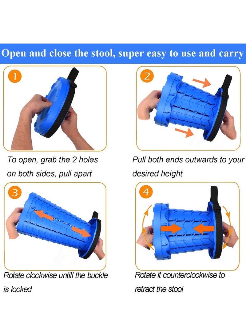 ثمانية فيبيهاوس كرسي قابل للطي مُحسّن للبالغين، كرسي تخييم محمول قابل للطي والسحب، يتحمل وزن 400 رطل للصيد في الهواء الطلق والمشي لمسافات طويلة والبستنة والسفر والشواء - Image 4