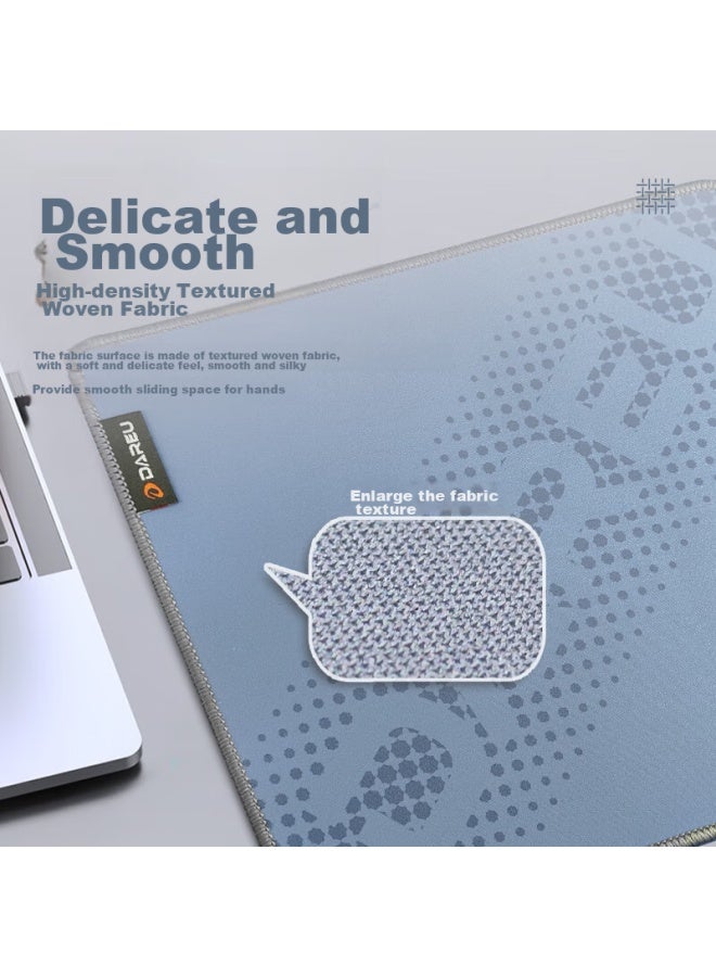 Daryo Dareu Pg-s304 Waterproof Nylon Mouse Pad 300*250*4mm, Wear-resistant Smooth Computer Accessory Gaming Mat, Waterproof Pad Blue And Blue - Image 2