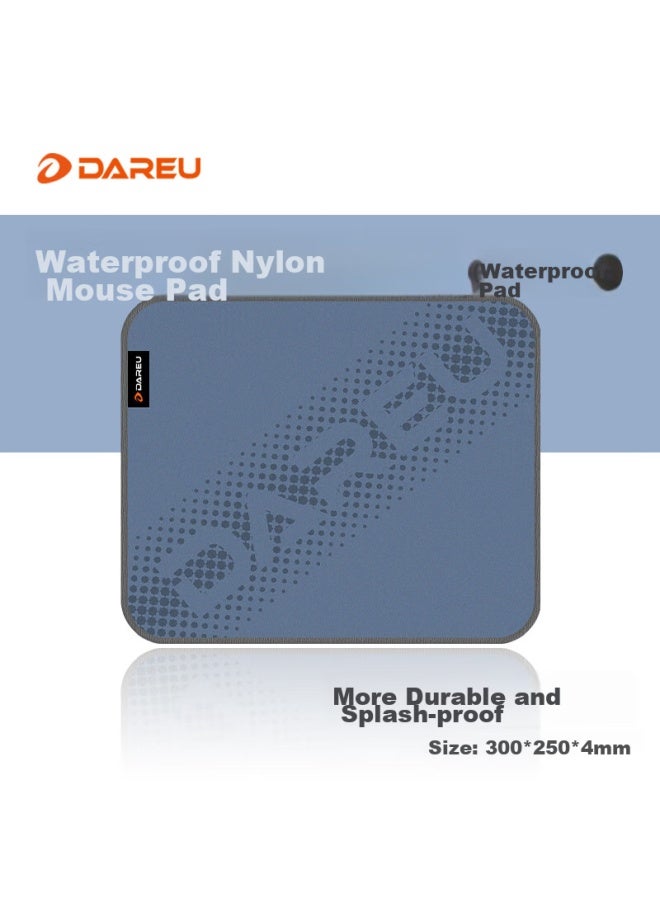 Daryo Dareu Pg-s304 Waterproof Nylon Mouse Pad 300*250*4mm, Wear-resistant Smooth Computer Accessory Gaming Mat, Waterproof Pad Blue And Blue - Image 1