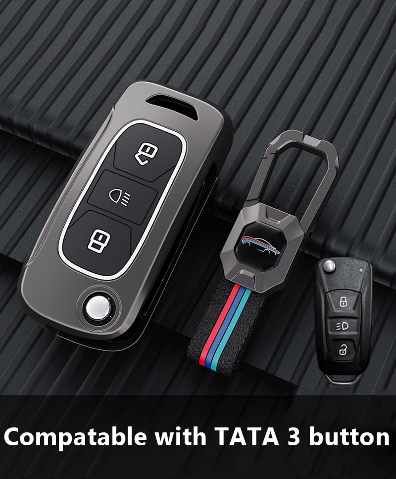 CONTACTS غطاء مفتاح السيارة من كونتاكتس متوافق مع تاتا - يناسب نكسون، هارير، ألتروز، تياغو، تيغور، سافاري والمزيد - Image 2