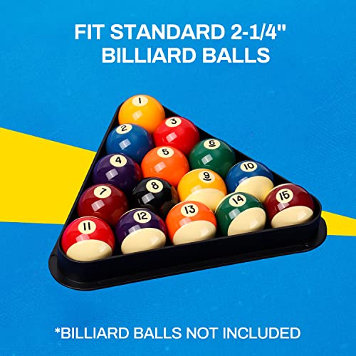 GSE Games & Sports Expert Black Plastic Billiard 8-Ball Triangle Racks or 9-Ball Diamond Pool Ball Racks Fit Standard 2-1/4" Billiard Pool Balls (8 Ball Triangle) - Image 4