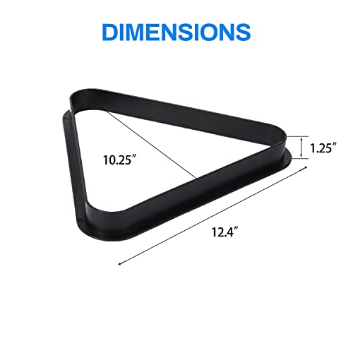 GSE Games & Sports Expert Black Plastic Billiard 8-Ball Triangle Racks or 9-Ball Diamond Pool Ball Racks Fit Standard 2-1/4" Billiard Pool Balls (8 Ball Triangle) - Image 3