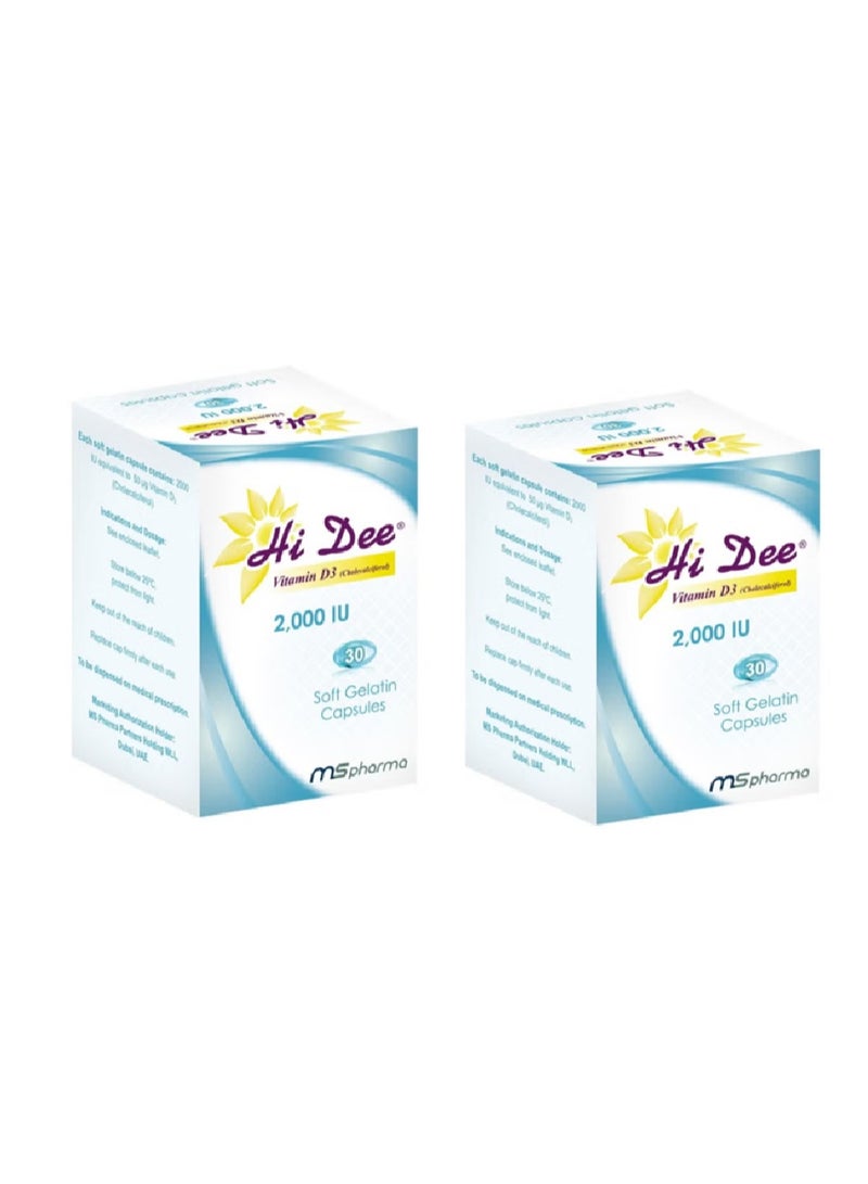 Hi Dee Vitamin D3 Capsule 2000 IU 30’s Twin Pack