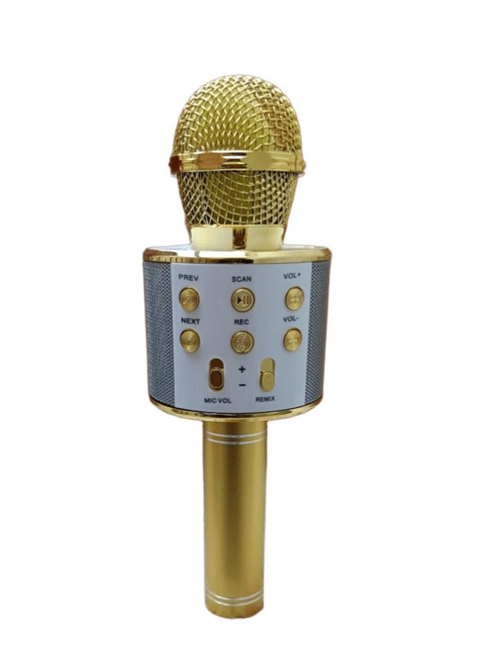 Kids Wireless Bluetooth Microphone, 5 in 1 Portable Speaker, Handheld Karaoke Microphone and Recorder with Adjustable Remix for Kids Boys D-03 - Image 1