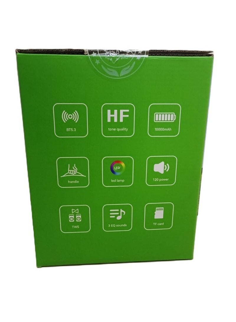 سمارت باري مكبر صوت كاريوكي لاسلكي Smartberry M92 – ميكروفونان، أضواء LED ملونة RGB، مكبر صوت بلوتوث محمول للحفلات المنزلية والخارجية - Image 5
