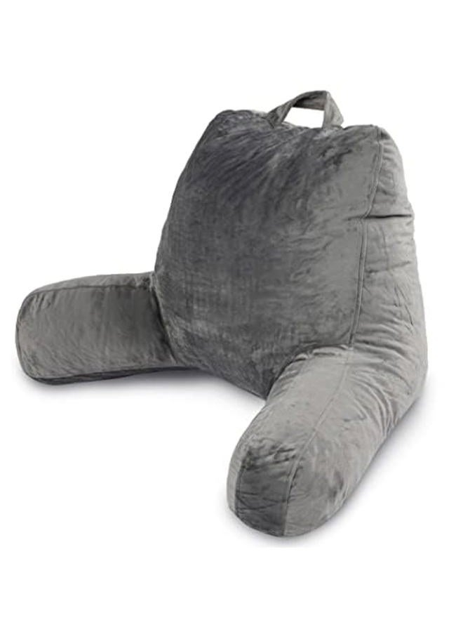 milliard Reading Pillow with Shredded Memory Foam, Large Adult Backrest with Arms, Support for Sitting in Bed, Includes Washable Cover (Sit up Pillow) - Image 1