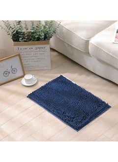 TYCOM Tycom Bathroom Rugs Bath Mat Non Slip Fluffy Soft Plush Microfiber Shower Carpet Rug Washable Non-Slip Carpet Mat for Bathroom Floor 50 By 80 CM Long Dark Blue.  - Image 2