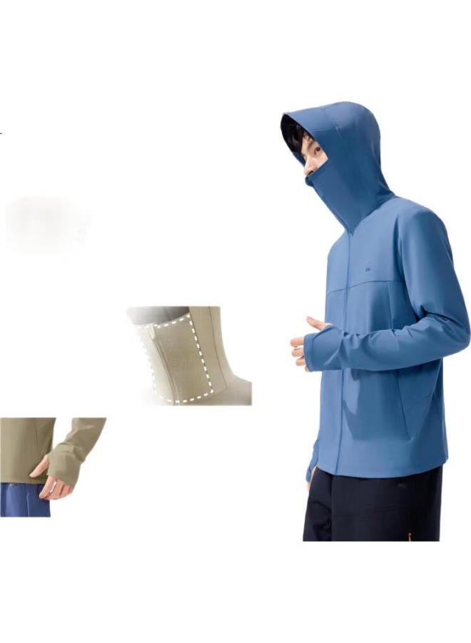 Beneunder Ice Silk Sun Protection Jacket Unisex Uv Protection Cool Breathable Outdoor Fishing Al597 Light Khaki Gray Xl - Image 1