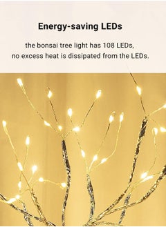 INKBIRD Inkbird Spirit Fairy Light Tree Lamp Decorative Tabletop LED Lights Prelit Tree Battery USB Operated for Holiday Festival Party Decoration Indoor Decor (Warm White Bonsai Tree Light)  - Image 4