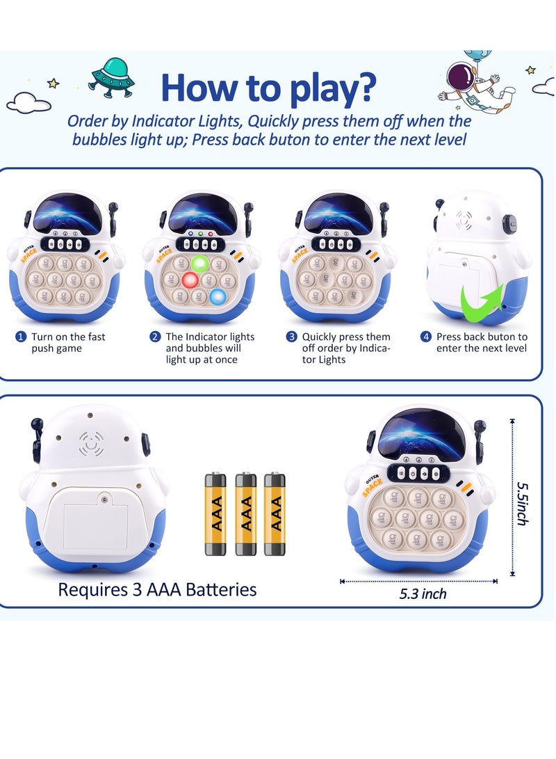 Excefore Quick Push Pop Game, Handheld Puzzle Game Machine, Squeeze Poppet Sensory Fast Push Bubble Toy, Pop it Game Light Up Fidget Toys, for 3-12 Year Old Girls Boys - Image 4