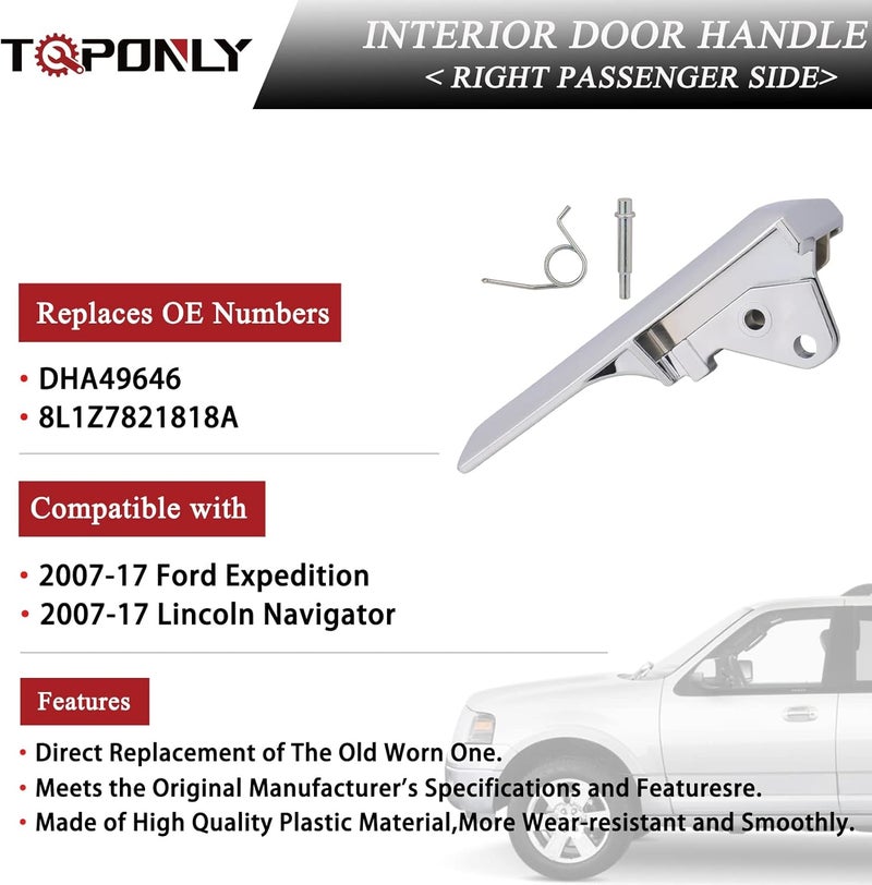 TQPONLY Chrome Interior Door Handle for Ford Expedition & Lincoln Navigator - Image 3