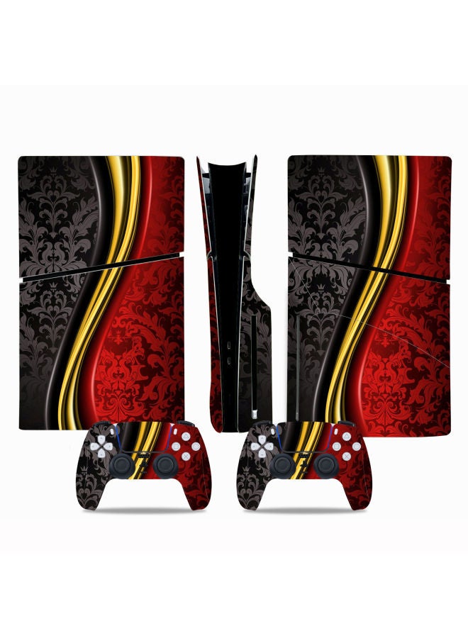 Loquat Chivalrous PS5 Slim Game Machine Sticker CD-Rom Version Colorful Film Sticker Camouflage Flag-Color:TN-P5SDisc-0051 - Image 1