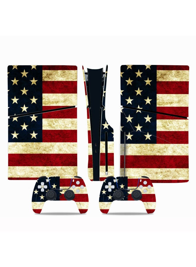 Loquat Chivalrous PS5 Slim Game Machine Sticker CD-Rom Version Colorful Film Sticker Camouflage Flag-Color:TN-P5SDisc-0051 - Image 5