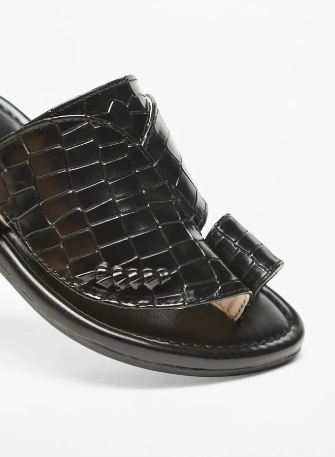 Al Waha Boys Textured Slip-On Arabic Sandals