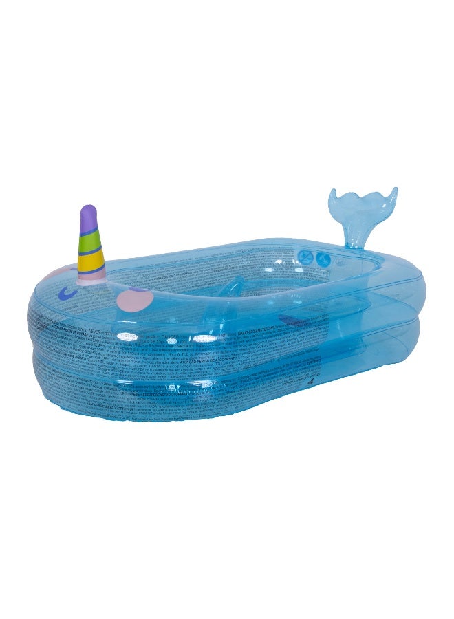 Fab N Funky Unicorn Themed Baby Bathtub, Convenient Bathing Experience, Portable, Lightweight, 6 Months+, 95 x 62 x 48 cm - Blue - Image 4