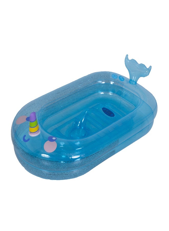 Fab N Funky Unicorn Themed Baby Bathtub, Convenient Bathing Experience, Portable, Lightweight, 6 Months+, 95 x 62 x 48 cm - Blue - Image 2