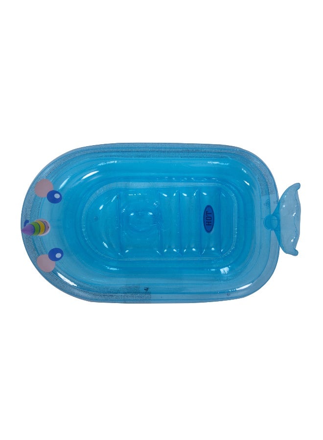 Fab N Funky Unicorn Themed Baby Bathtub, Convenient Bathing Experience, Portable, Lightweight, 6 Months+, 95 x 62 x 48 cm - Blue - Image 1