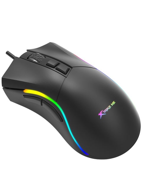 ماوس الألعاب GM226 RGB - مستشعر بصري 7200 نقطة في البوصة - 7 أزرار قابلة للبرمجة - مع البرنامج