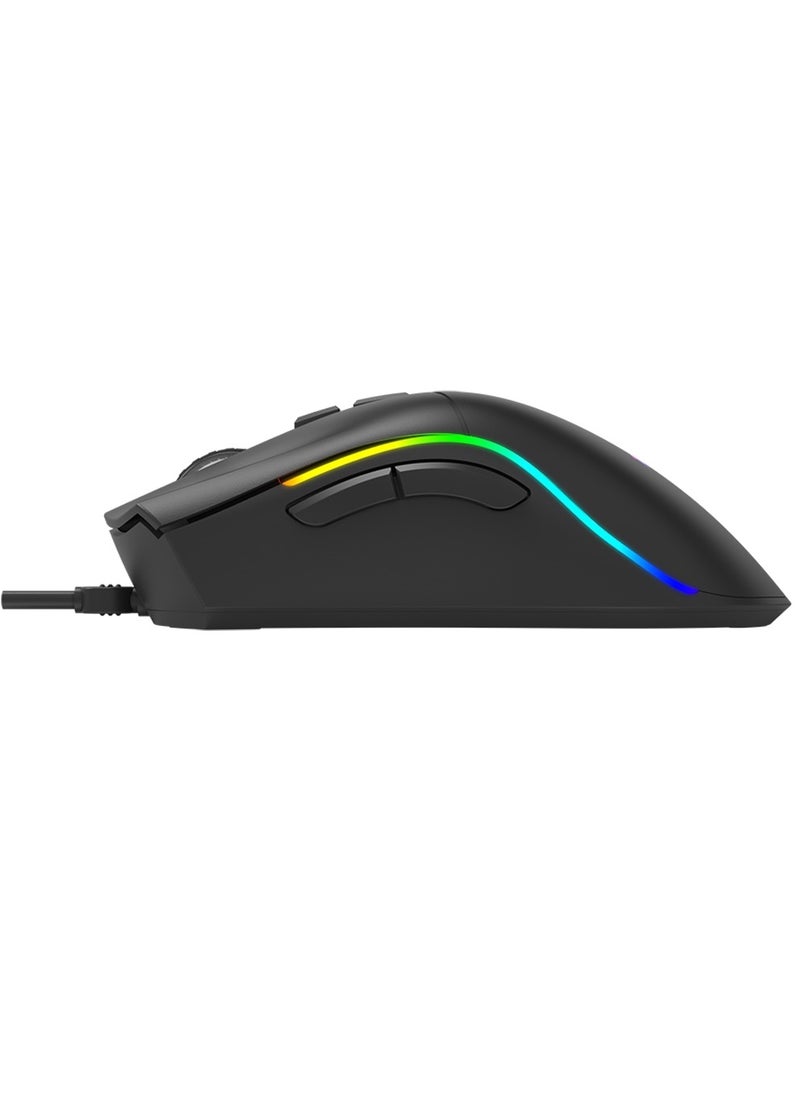 إكسترايك-مي - ماوس الألعاب GM226 RGB - مستشعر بصري 7200 نقطة في البوصة - 7 أزرار قابلة للبرمجة - مع البرنامج - Image 1