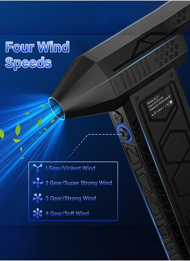 Arabest New Compressed Air Blower,2025 New Model Mini Blower Electric Dust Collector with Flashlight for Outdoor Camping, 180000RPM with Level 4 Wind Speed for CarNew Compressed Air Blower,2025 New Model Mini Blower Electric Dust Collector with Flashlight for Outdoor Camping, 180000RPM with Level 4 Wind Speed for Car  - Image 5