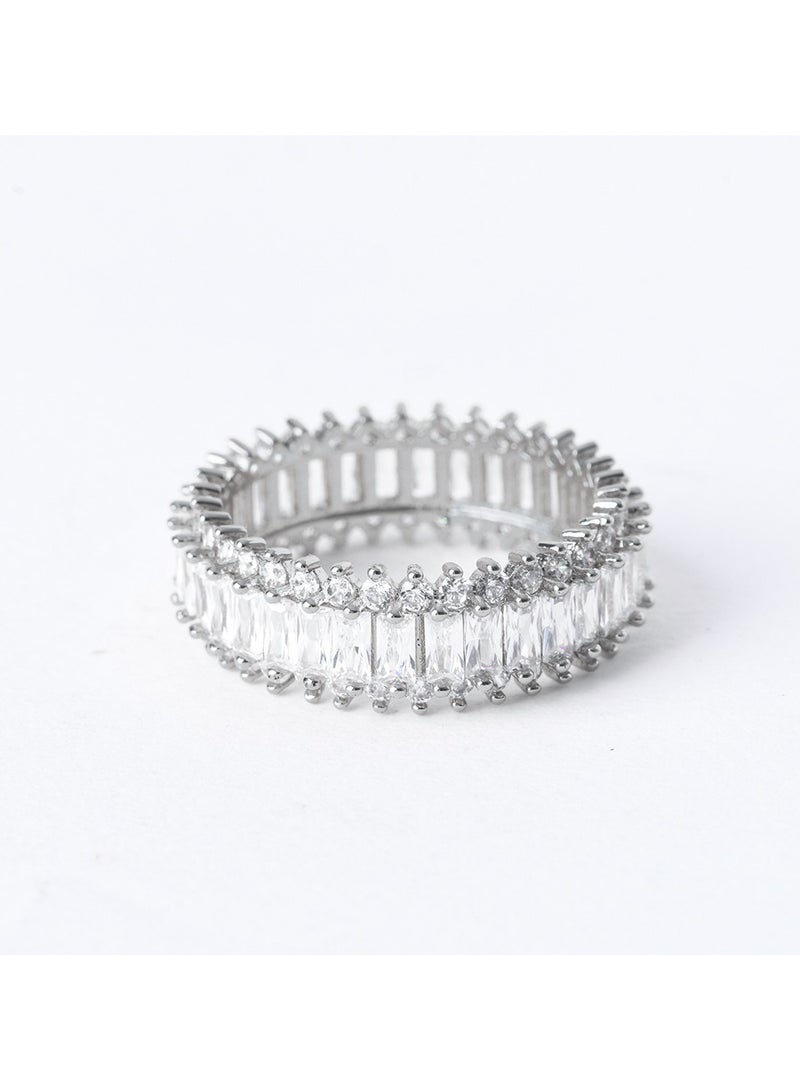 Akher el Ankoud Sparkle Silver Ring  - Image 1