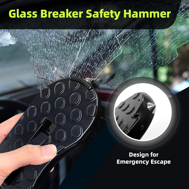 Black Car Door Pedal with Glass Breaker Safety Hammer And Roof Rack - Image 4