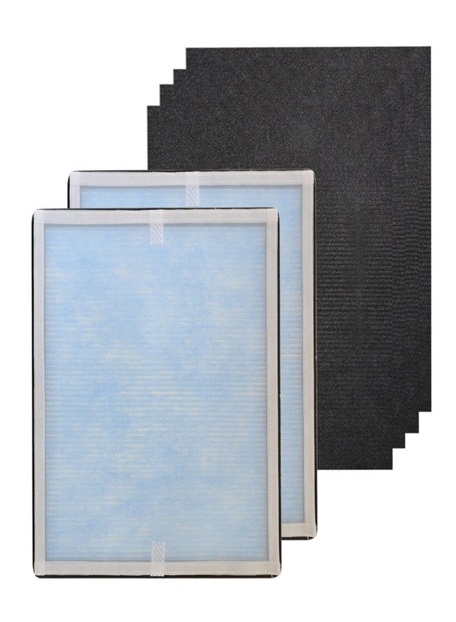 PUREBURG مجموعة فلاتر بديلة من PUREBURG متوافقة مع جهاز تنقية الهواء Purafide Air XP280، عبوة من قطعتين، فلاتر H13 True HEPA الكربون النشط المسبقة لتنقية الهواء من الغبار والمركبات العضوية المتطايرة والروائح. - Image 1