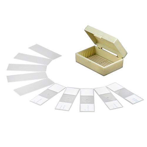 AmScope PB10 10 PC Prepared and Blank Microscope Glass Slides - Image 1