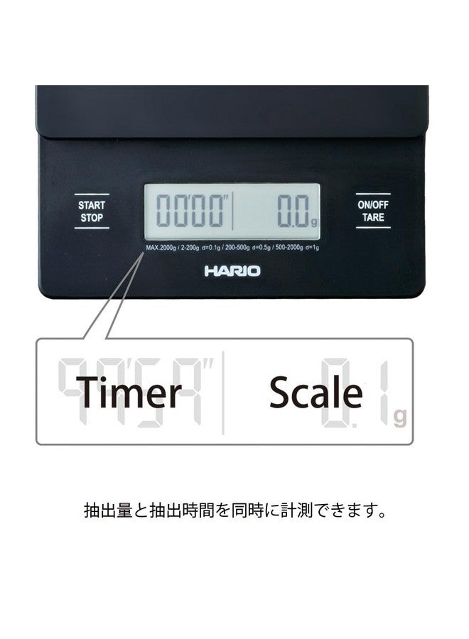 هاريو ميزان هاريو V60 للتنقيط، أسود (موديل جديد) - Image 2